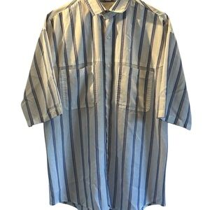 Vintage The Fox Collection Striped Button Down Shirt Large